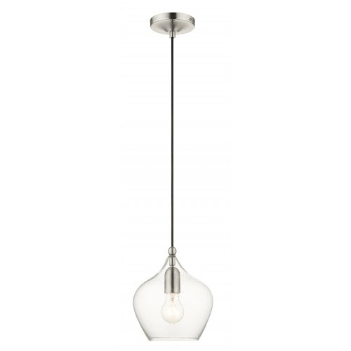 ##Antique Hardware## 1 Light Brushed Nickel Single Pendant