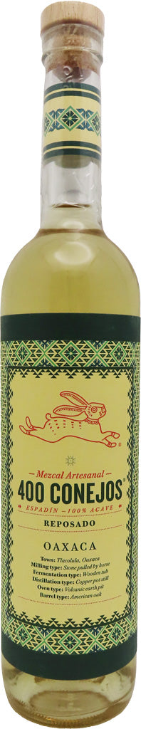400 Conejos Espadin Mezcal Reposado 750ml