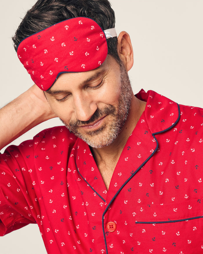 Adult's Twill Sleep Mask in Anchors Away in Anchors Away#Color_Anchors Away