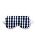 Indulge in luxurious sleep with Petite Plumes Adults Twill Sleep Mask in Navy Gingham, complete with elastic straps for comfort. Opt for monogramming to create a unique personal touch.