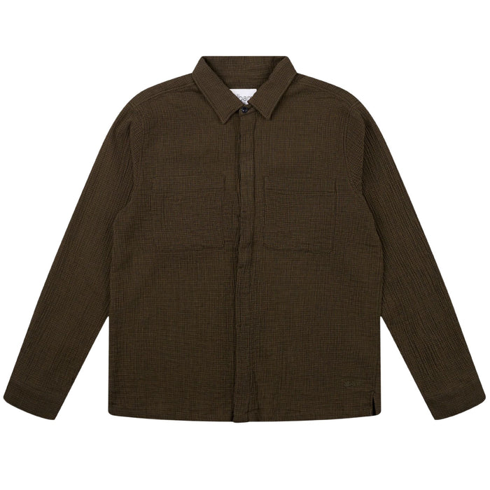 Albam Islington Check Pocket Shirt - Dark Khaki