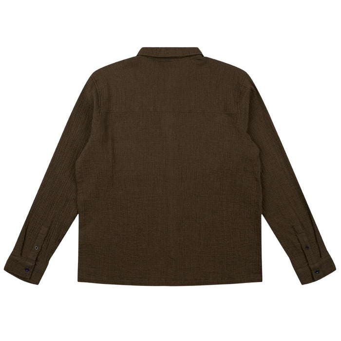 Albam Islington Check Pocket Shirt - Dark Khaki