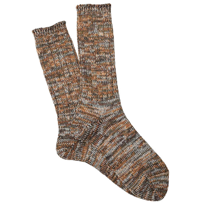 Anonymous Ism 5 Colour Mix Crew Sock - Brown