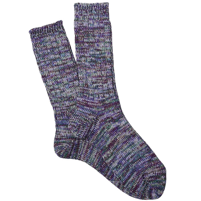 Anonymous Ism 5 Colour Mix Crew Sock - Purple