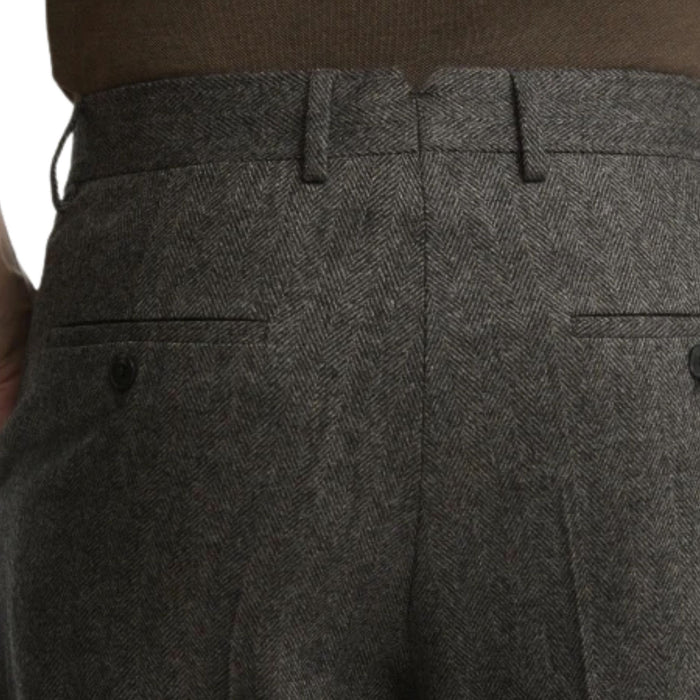 Barbour Fairford Herringbone Trousers - Grey Marl