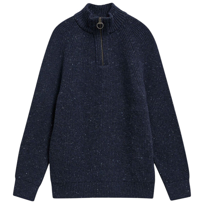 Barbour Fleck Half Zip - Navy