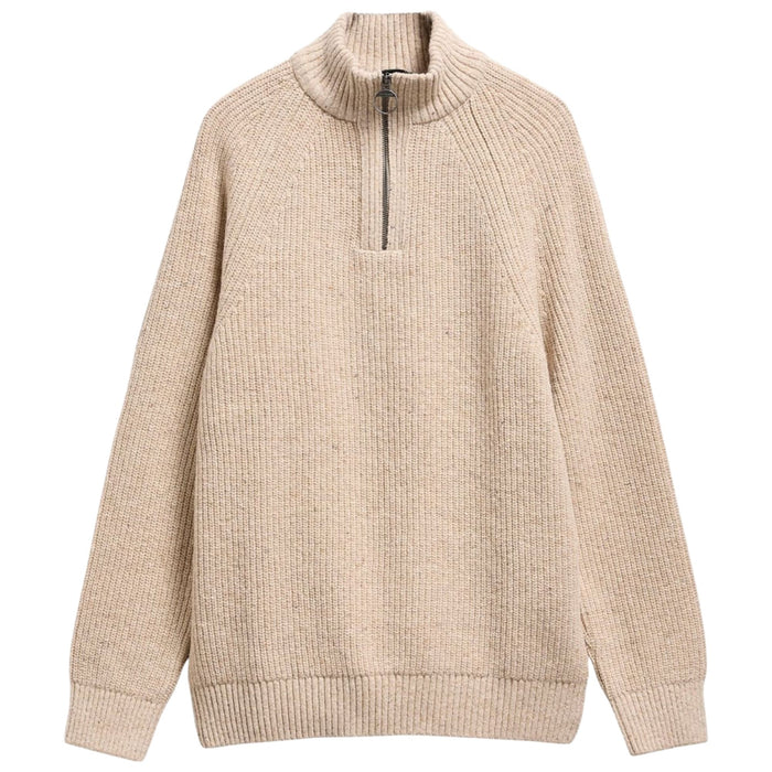 Barbour Fleck Half Zip - Pearl