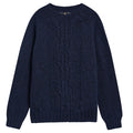 Barbour Natural Yarm Cable Crew Jumper - Navy