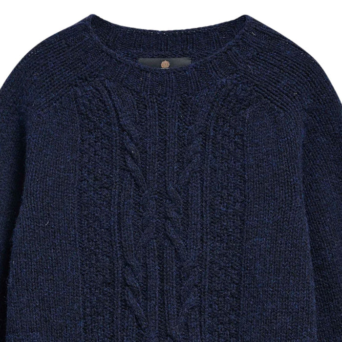 Barbour Natural Yarm Cable Crew Jumper - Navy