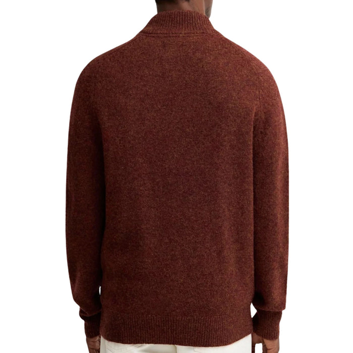Barbour Talder Zip Through Knitted Jumper - Russet