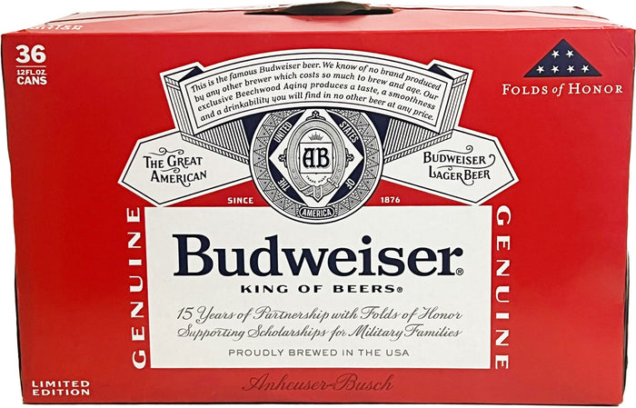 Budweiser 36pk Cans