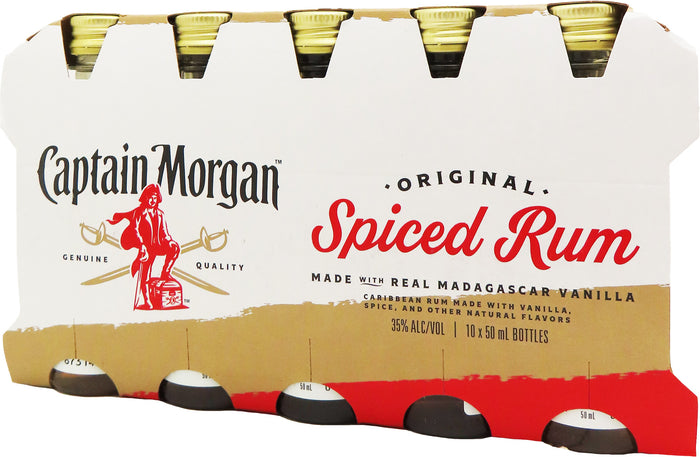Captain Morgan Spiced Rum 50ml 10pk