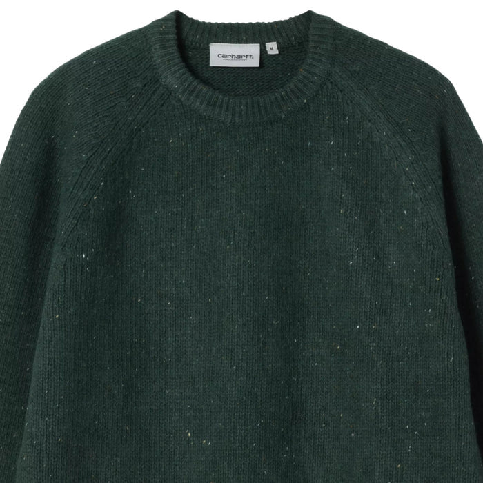 Carhartt WIP Anglistic Sweater - Speckled Dark Scarab