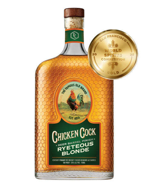 Chicken Cock Ryeteous Blonde Beer Barrel Finish Straight Rye Whiskey 750ml