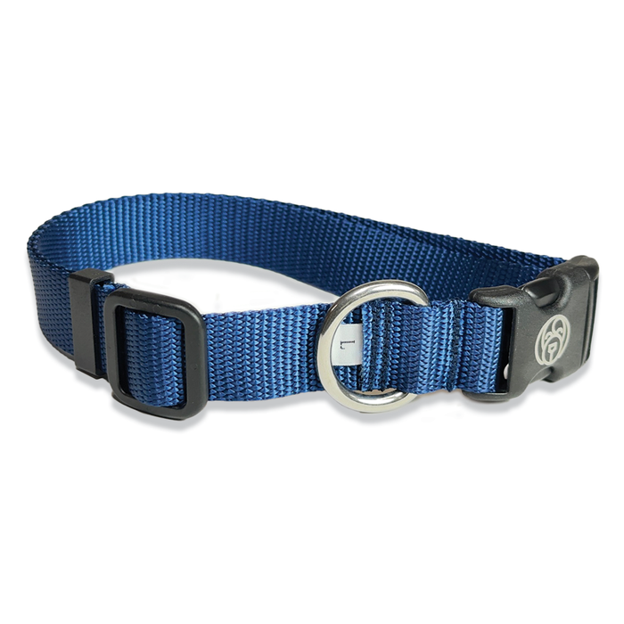 Small | Fits 10-15" | 5/8" Webbing / Navy Blue
