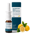 WaterClear THC + CBD Tropfen Zitrus 25 mg/ml Dronabinol, 25 mg/ml CBD – Flasche und Faltschachtel