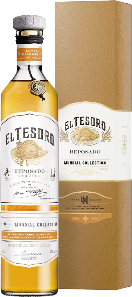 El Tesoro Tequila Reposado Mundial Collection Basil Hayden Edition 750ml