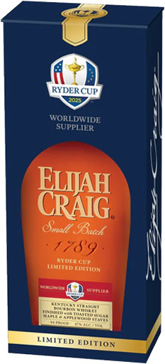 Elijah Craig Toasted Barrel Ryder Cup Limited Edition Bourbon Whiskey 2025 750ml