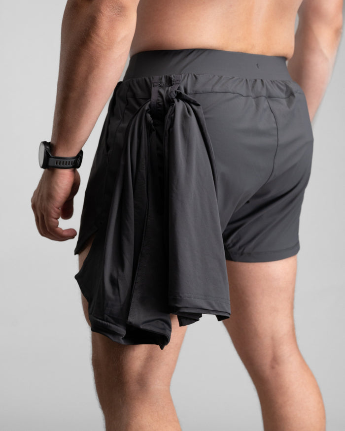 Elite Performance 5“ Shorts (Iron Grey) - Athletic Aesthetics