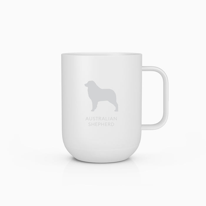 10 oz / White / Australian Shepherd