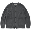 FrizmWORKS Heavy Wool Round Cardigan - Dark Gray