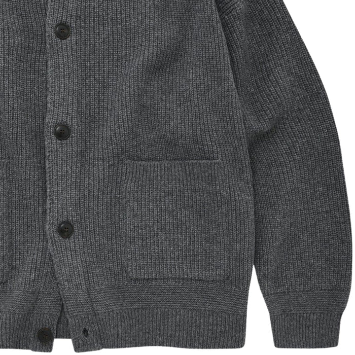 FrizmWORKS Heavy Wool Round Cardigan - Dark Gray