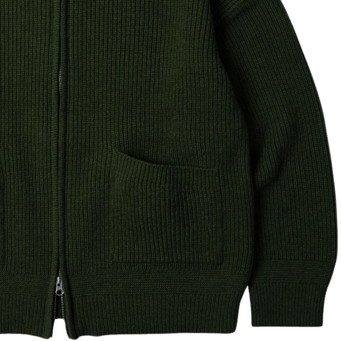 FrizmWORKS Wool Deck Zip Up Cardigan - Forest Green