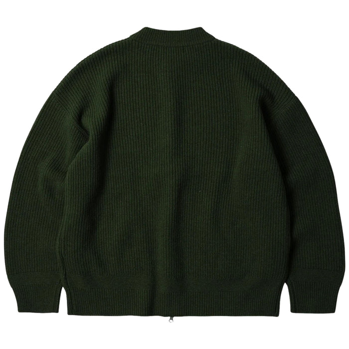 FrizmWORKS Wool Deck Zip Up Cardigan - Forest Green