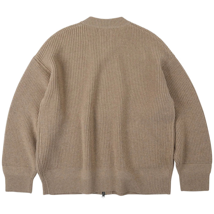 FrizmWORKS Wool Deck Zip Up Cardigan - Oatmeal