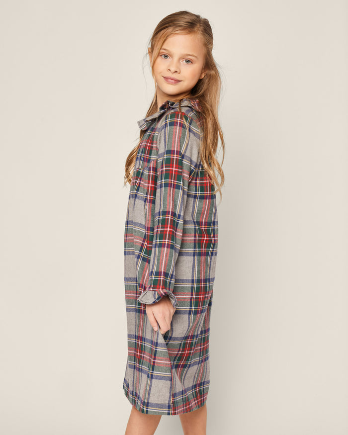Girl's Brushed Cotton Scarlett Nightgown in Westminster Tartan in Westminster Tartan#Color_Westminster Tartan