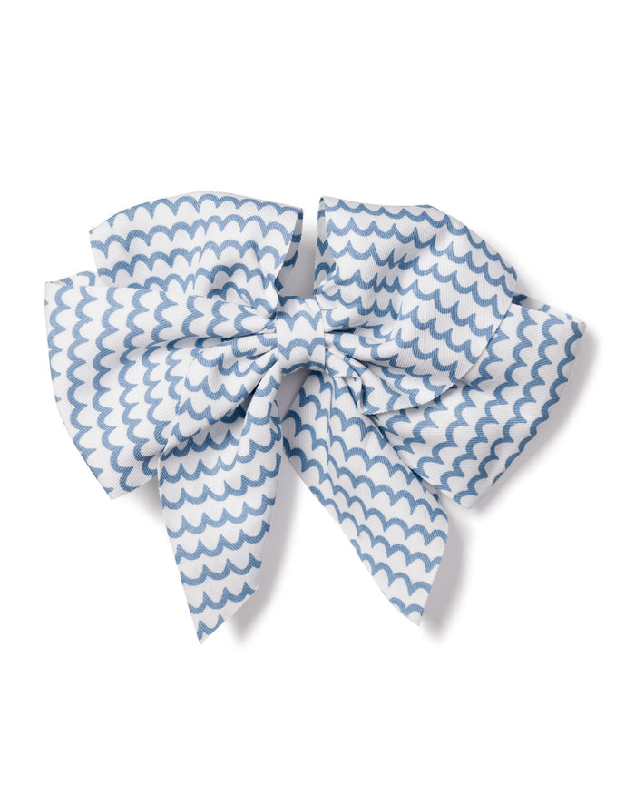 Girl's Twill Hair Bows in La Mer in La Mer#Color_La Mer