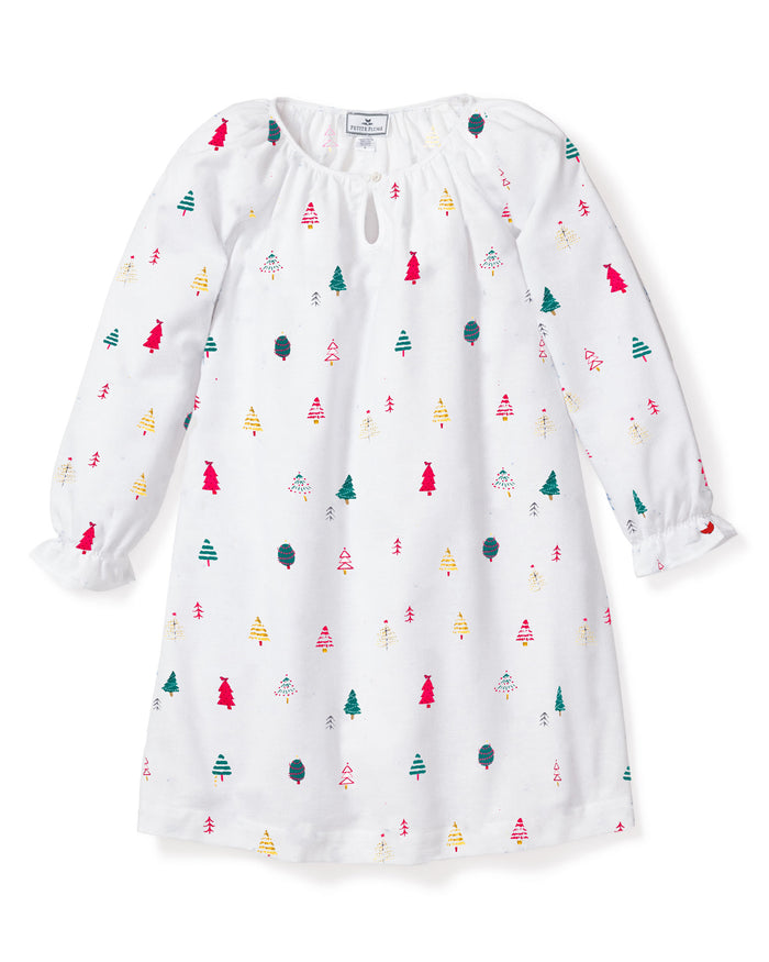 Girl's Twill Delphine Nightgown in Merry Trees in Merry Trees#Color_Merry Trees