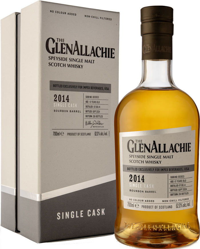 Glenallachie 10 Year Old Single Cask Finish Bourbon Barrel Single Malt Whisky 2014 700ml