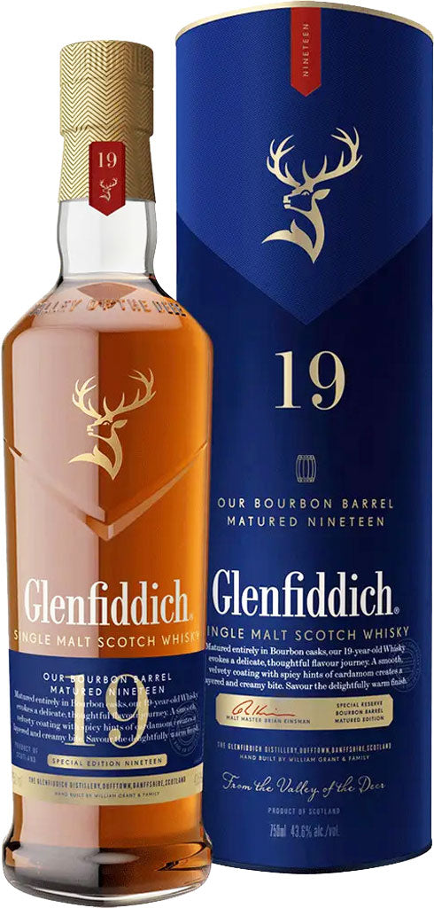 Glenfiddich Special Reserve 19 Year Old Bourbon Barrel Matured Single Malt Whisky 750ml
