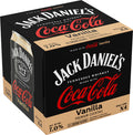 Jack Daniel's With Coca Cola Vanilla Cockatil 4pk Cans