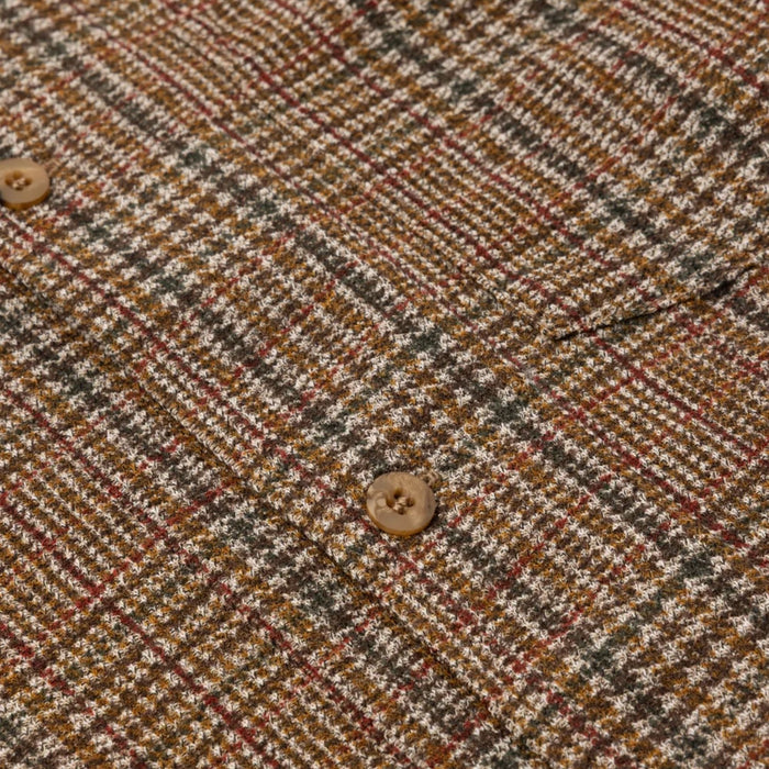 Kestin Printed Check Jersey Portree Overshirt - Peat