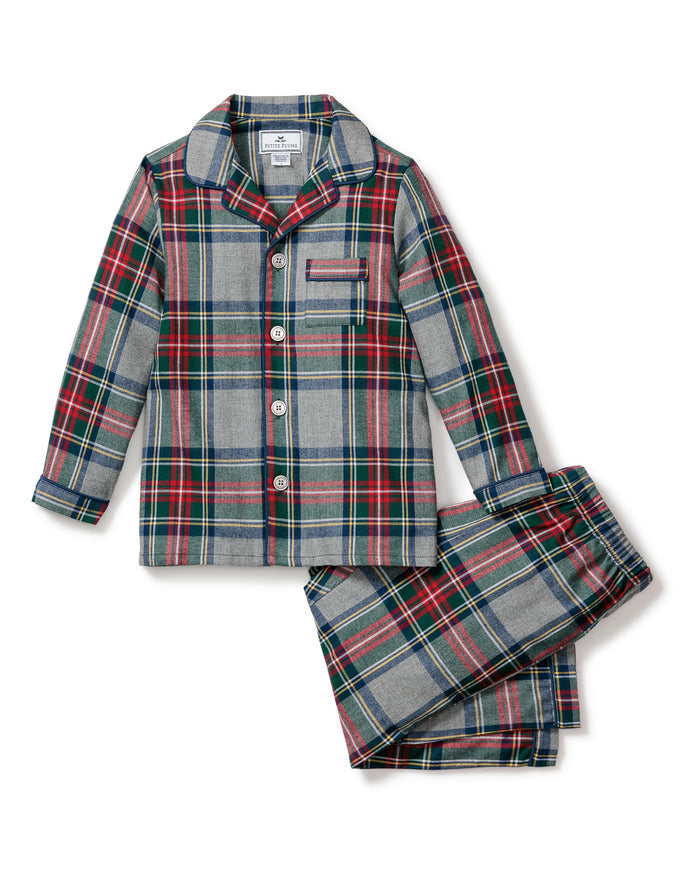Kid's Brushed Cotton Pajama Set in Westminster Tartan in Westminster Tartan#Color_Westminster Tartan