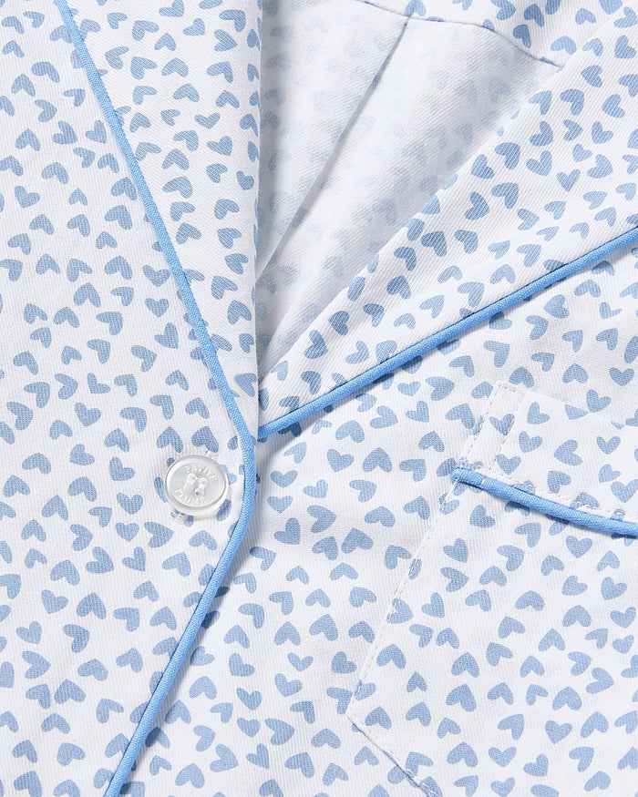 Kid's Twill Short Set in Bluehearts in Bluehearts#Color_Bluehearts