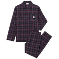 Lacoste Plaid Pyjama Set - Navy/Burgundy