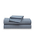 Luxe Premium Percale Duvet Set in Navy Gingham in Navy Gingham#Color_Navy Gingham
