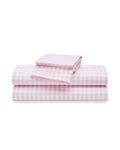 Luxe Premium Percale Duvet Set in Light Blue Gingham in Pink Gingham#Color_Pink Gingham