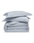Luxe Premium Percale Duvet Set in Navy French Ticking in Navy French Ticking#Color_Navy French Ticking