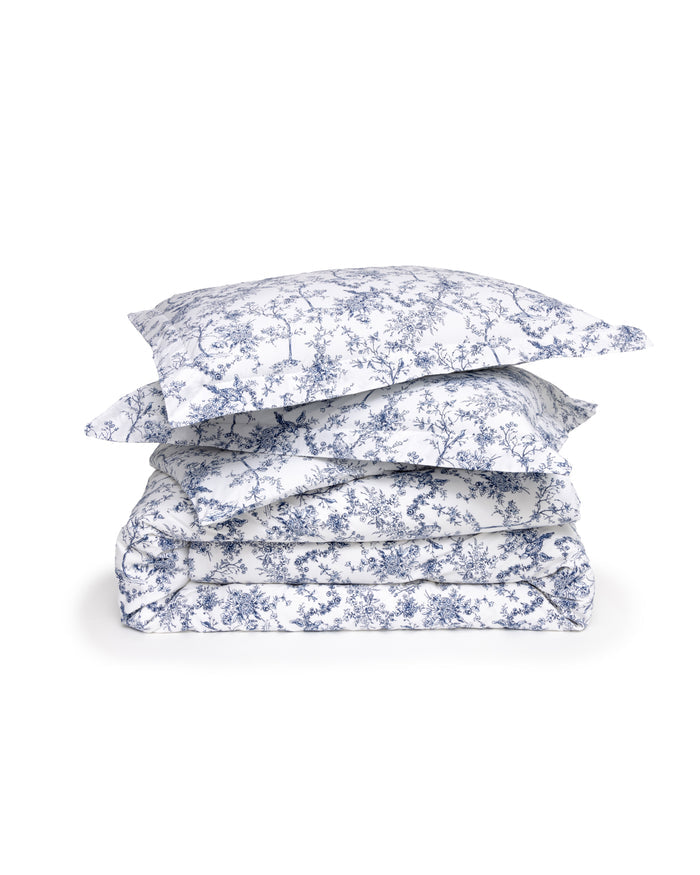 Luxe Premium Percale Duvet Set in Timeless Toile in Timeless Toile#Color_Timeless Toile