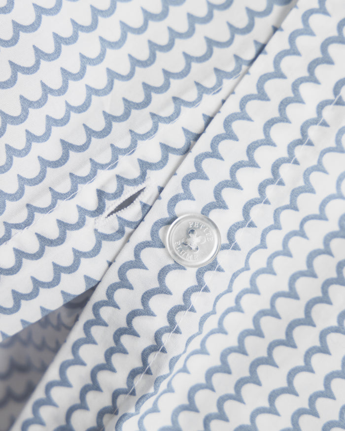 Luxe Premium Percale Duvet Set in Sweethearts in La Mer#Color_La Mer
