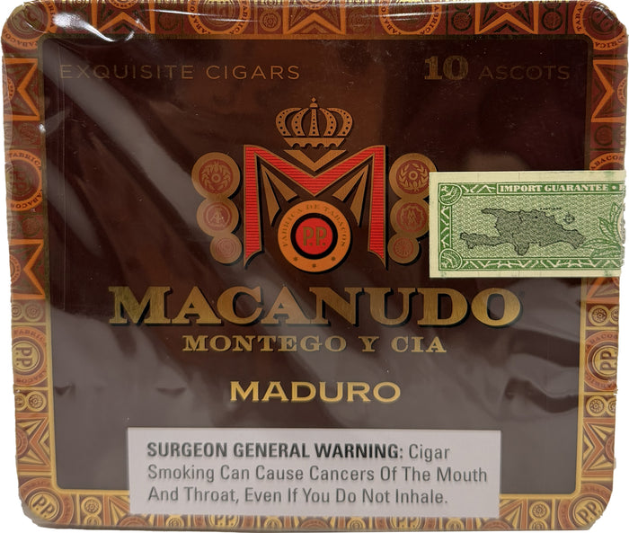 Macanudo Ascots Maduro Tin