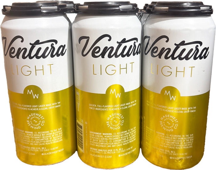 Madewest Ventura Light Lager 6pk Cans