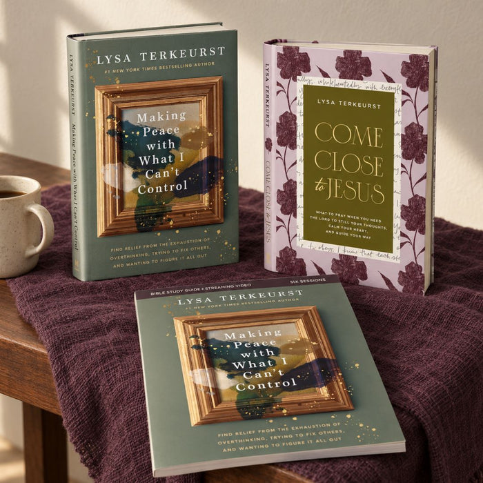 Making Peace with What I Can’t Control Study Guide + Book + Come Close to Jesus Devotional Premium Bundle