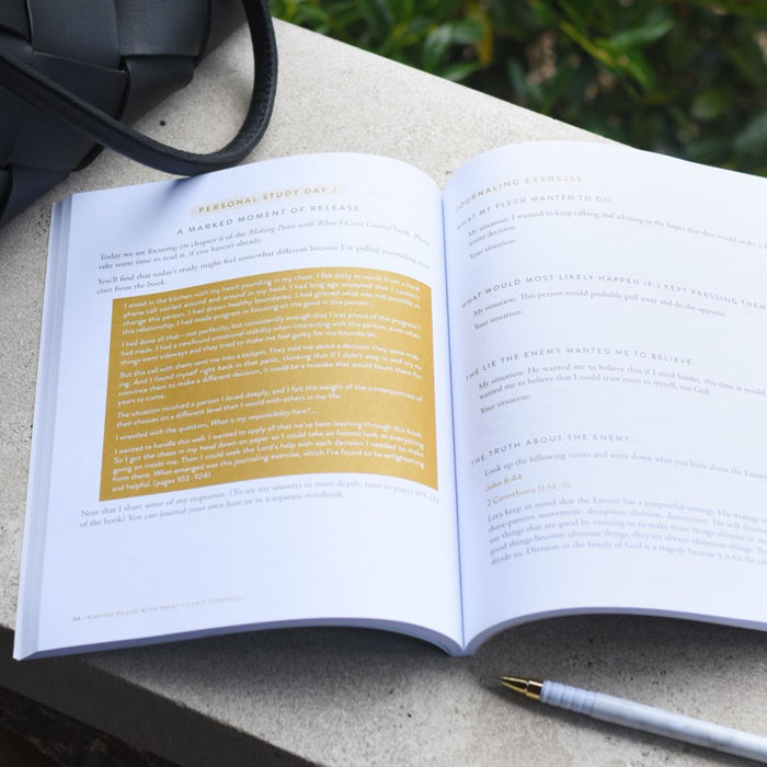 Making Peace with What I Can’t Control Study Guide + Book + Come Close to Jesus Devotional Premium Bundle