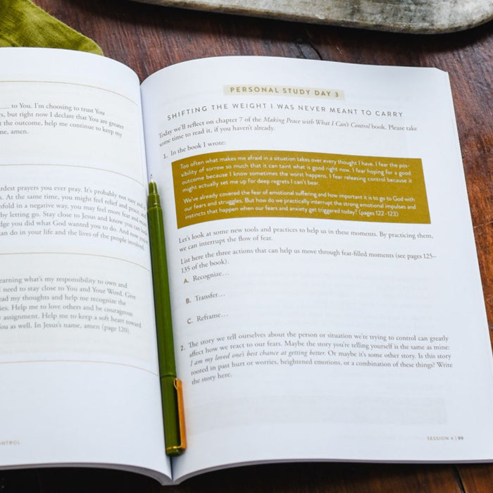 Making Peace with What I Can’t Control Study Guide + Book + Come Close to Jesus Devotional Premium Bundle