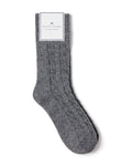 Men's Cashmere Sock in Navy in Dark Heather Grey#Color_Dark Heather Grey